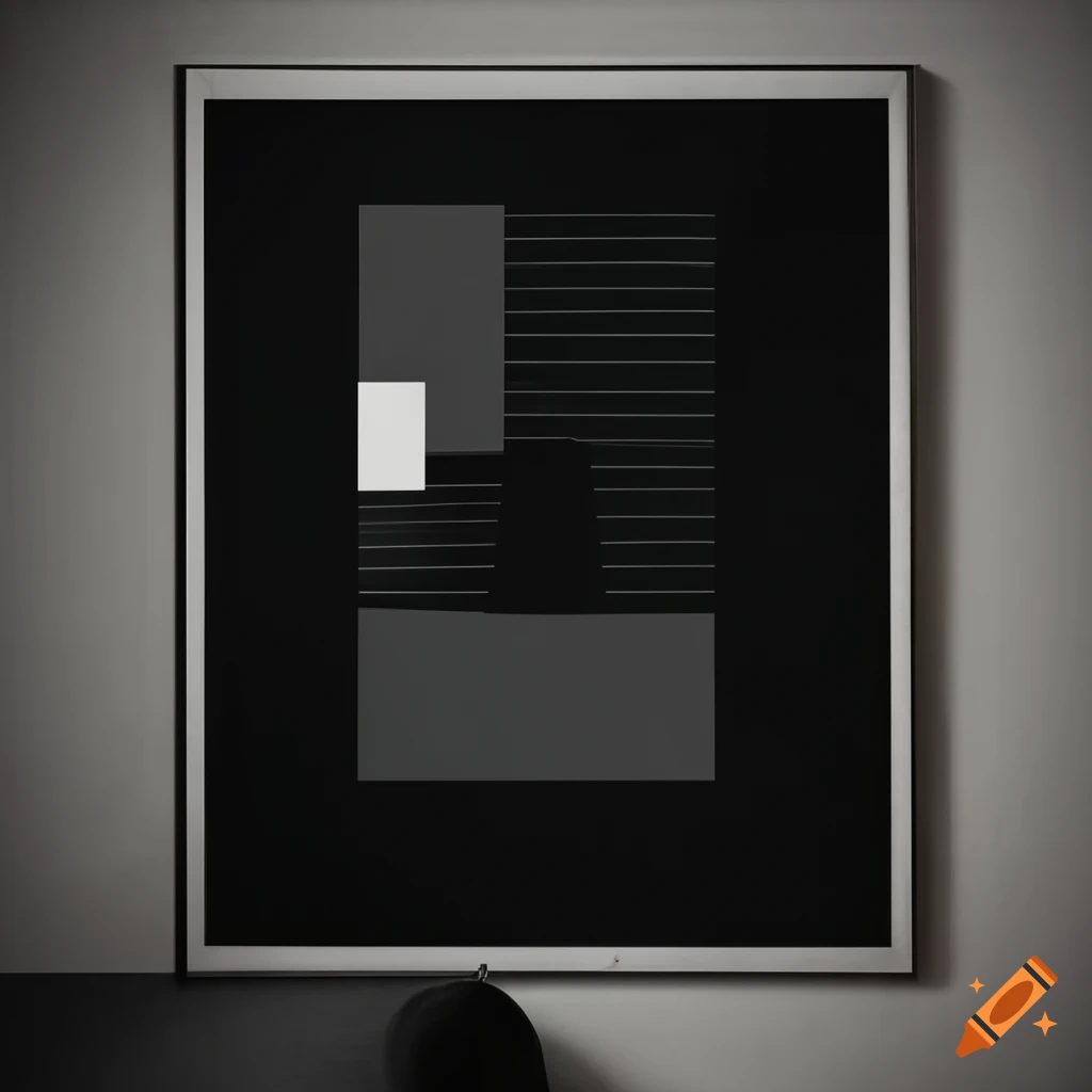 elegant black Bauhaus poster