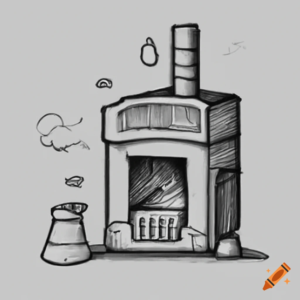 Drawing of a basement furnace on Craiyon