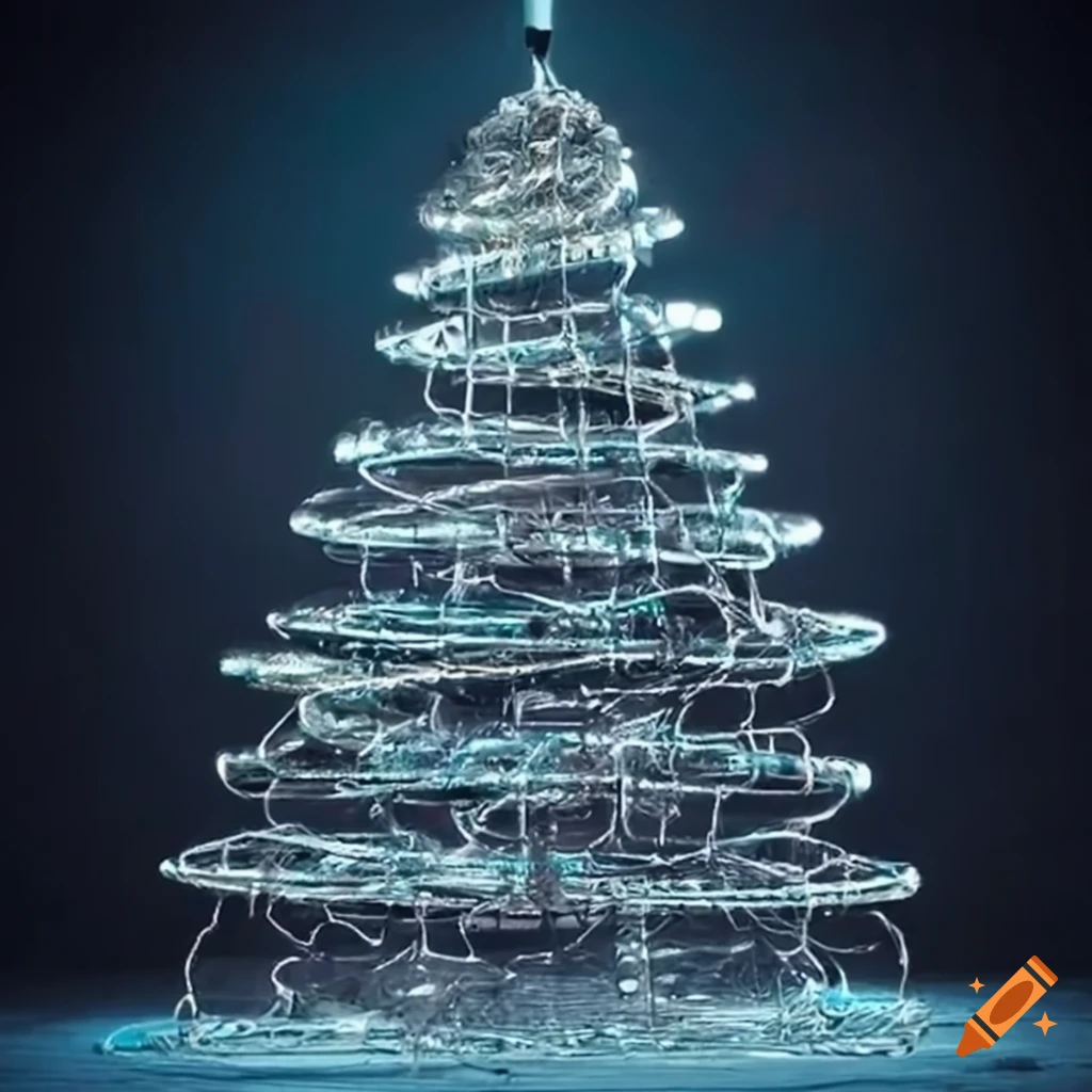 Wire hanger christmas tree