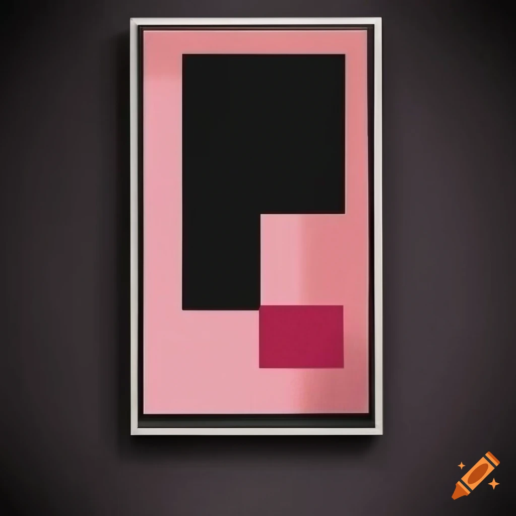 luxury Bauhaus poster in black and pink