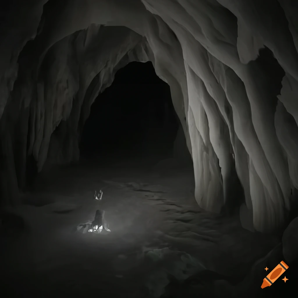 Photo of a dark cave