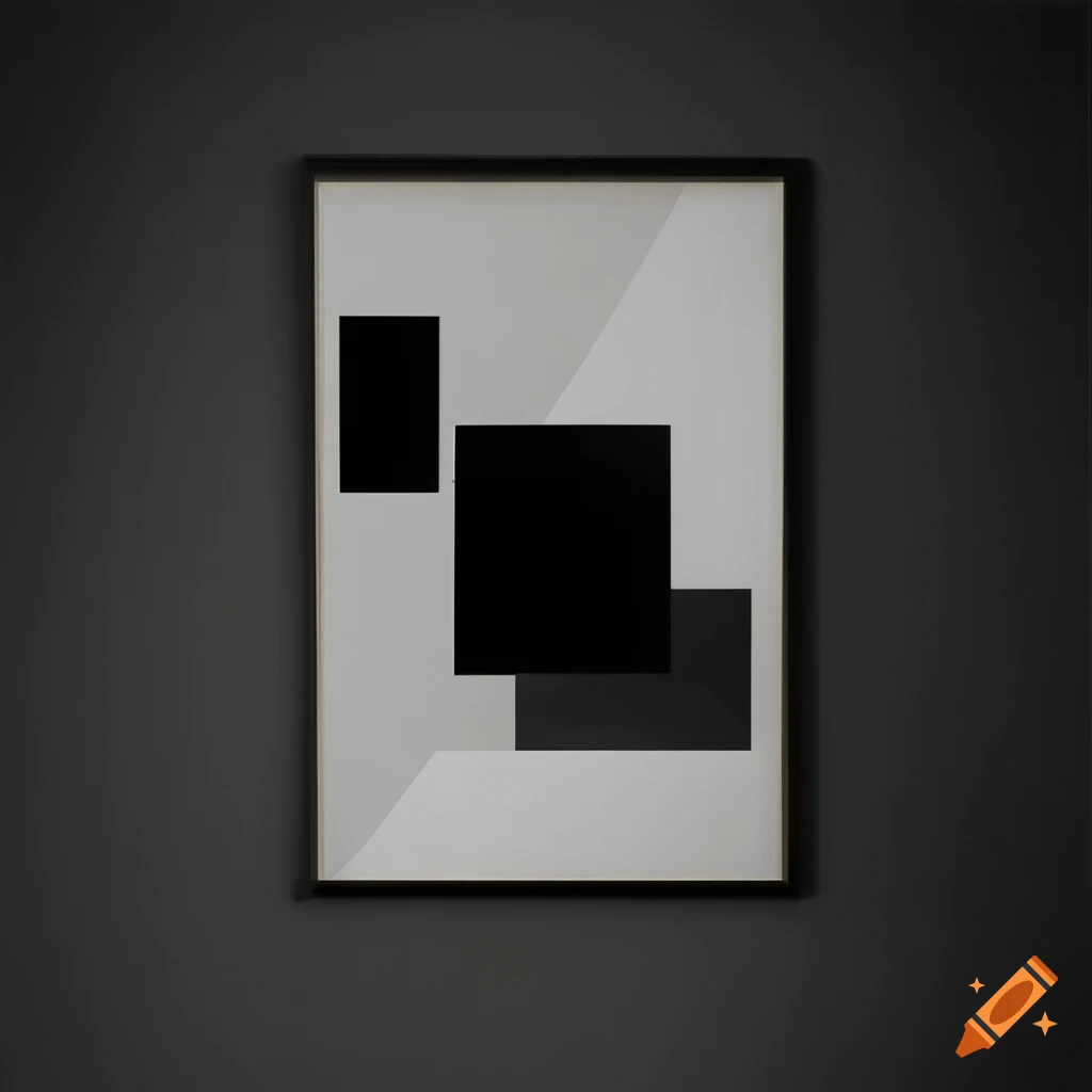 black elegant luxury Bauhaus poster