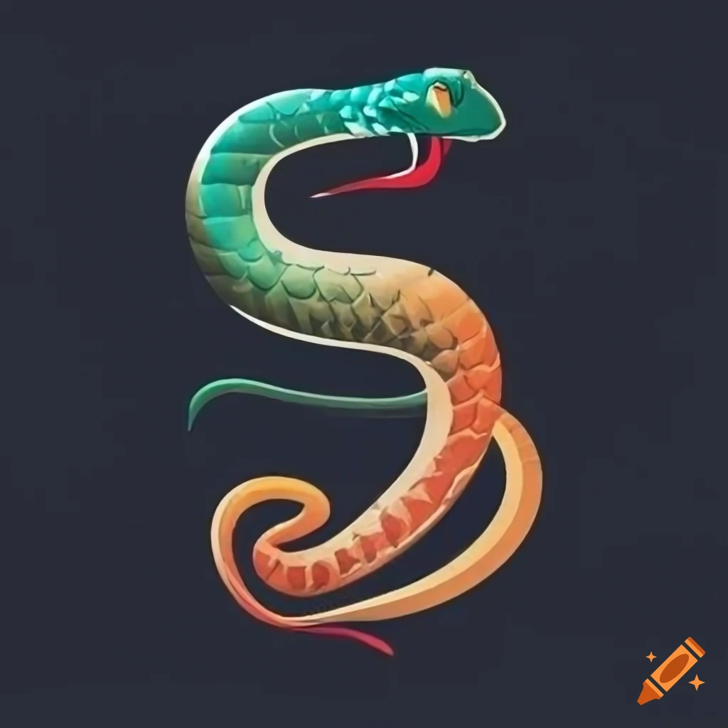 logo of a snake on white background