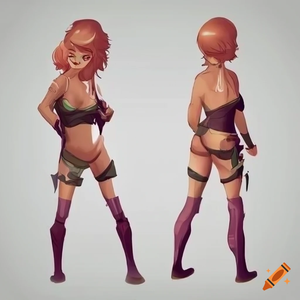 template sheet for designing female characters