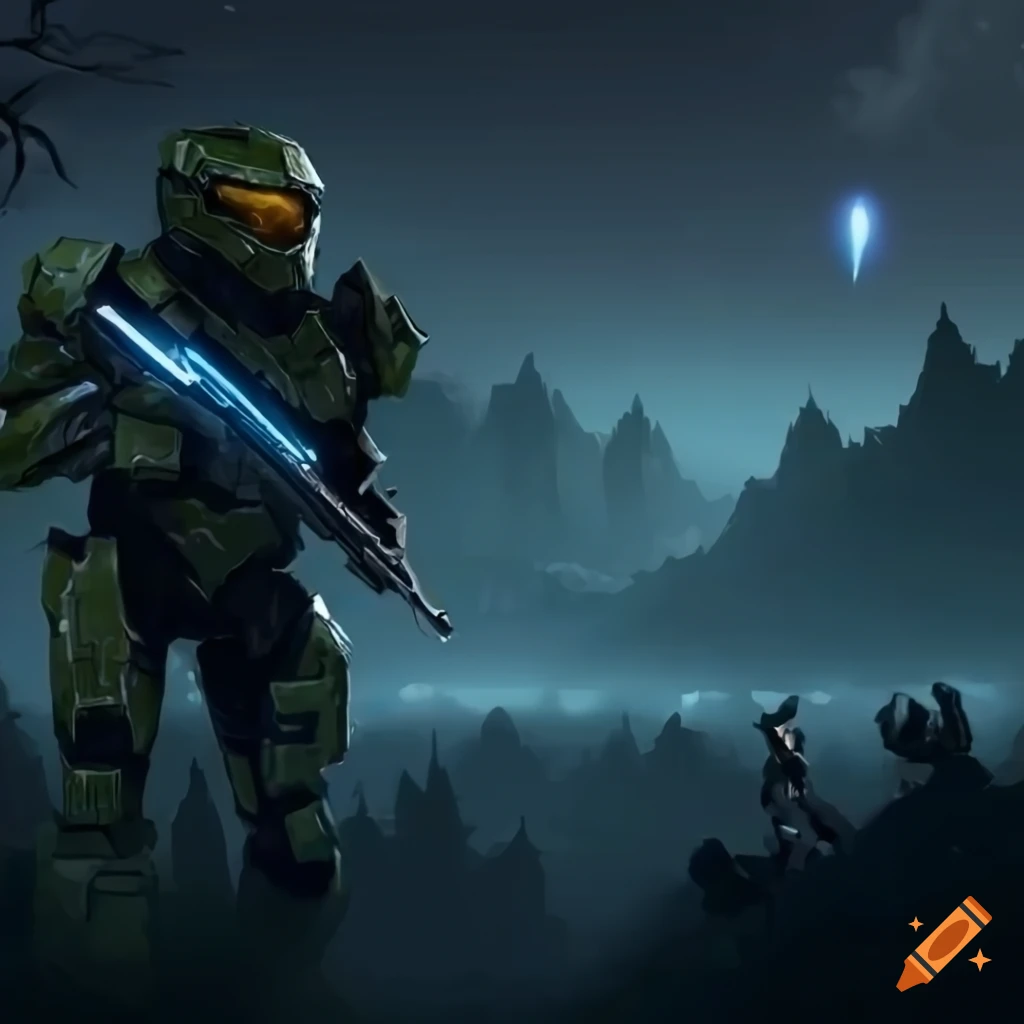 dark landscape from the Halo ODST video game