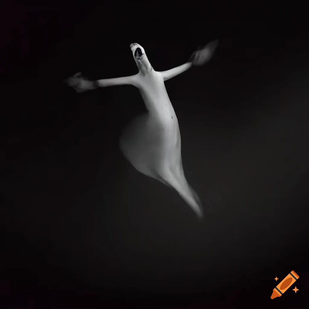 humorous illustration of a ghost doing backflips
