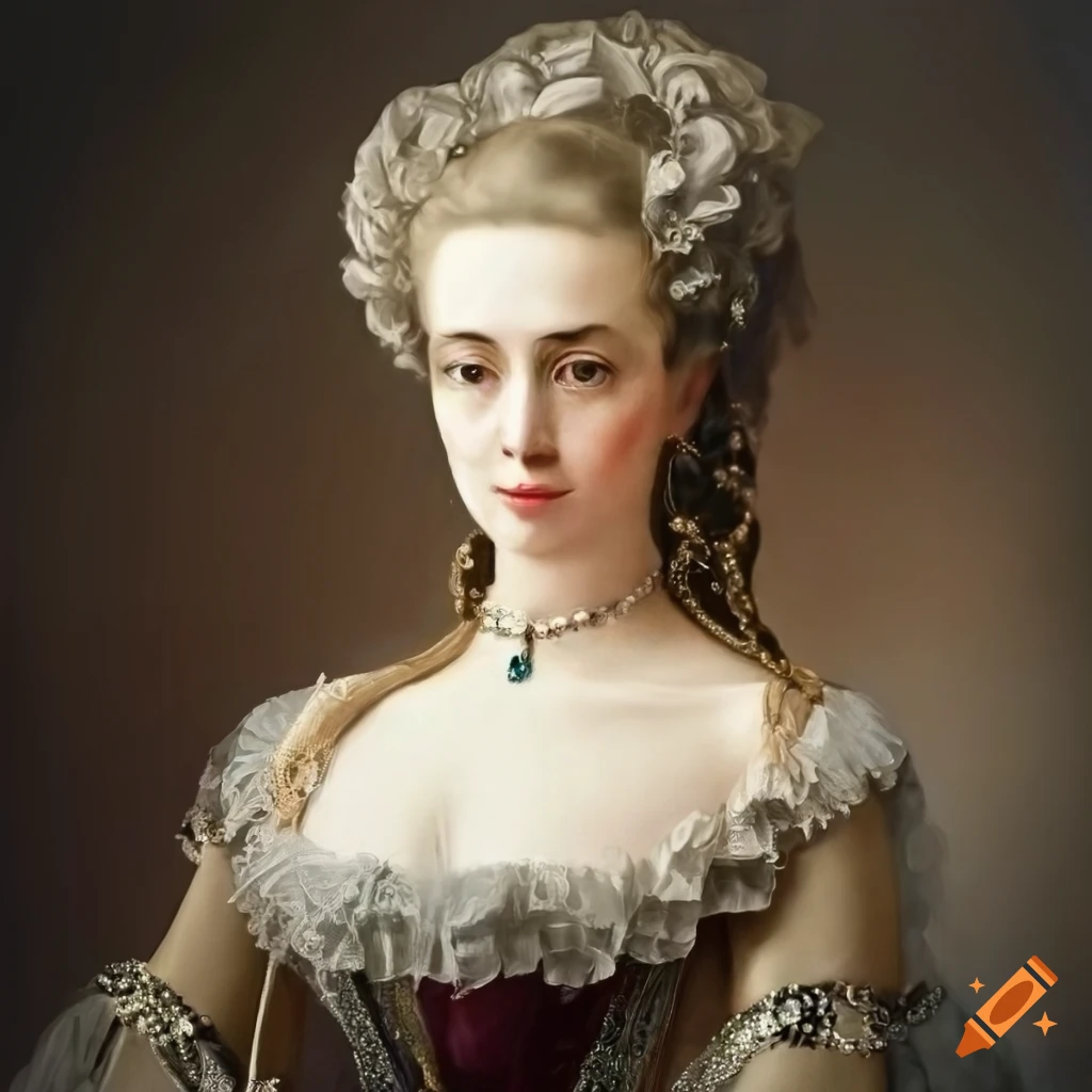 Portrait of empress elisabeth in victorian fashion