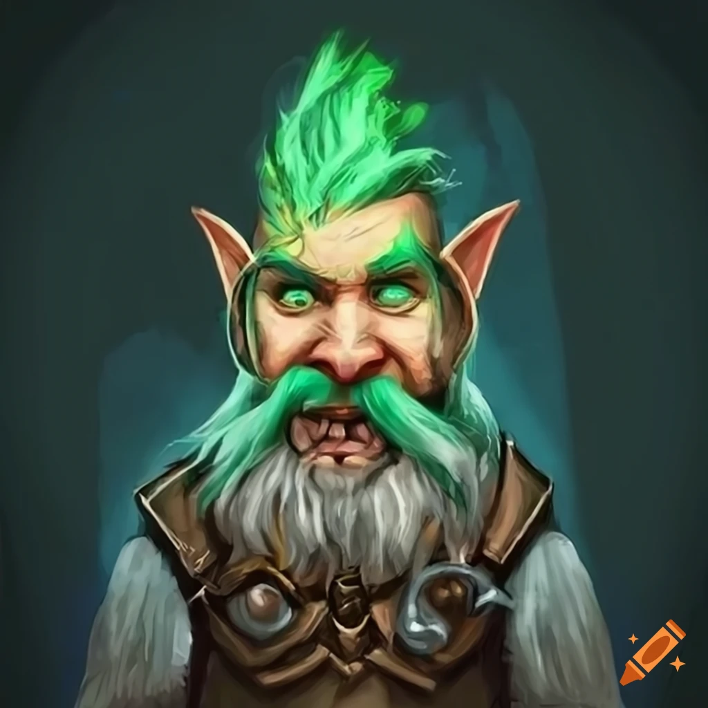 Portrait of a curious and wise gnome artificier