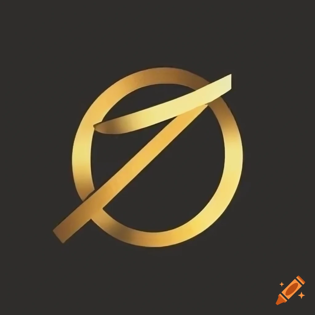 Minimalist golden logo of apollo on Craiyon