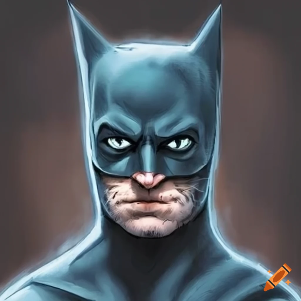 Batman depicted as a cat