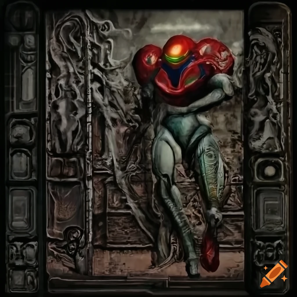 2D metroid game featuring a desiccated alien creature