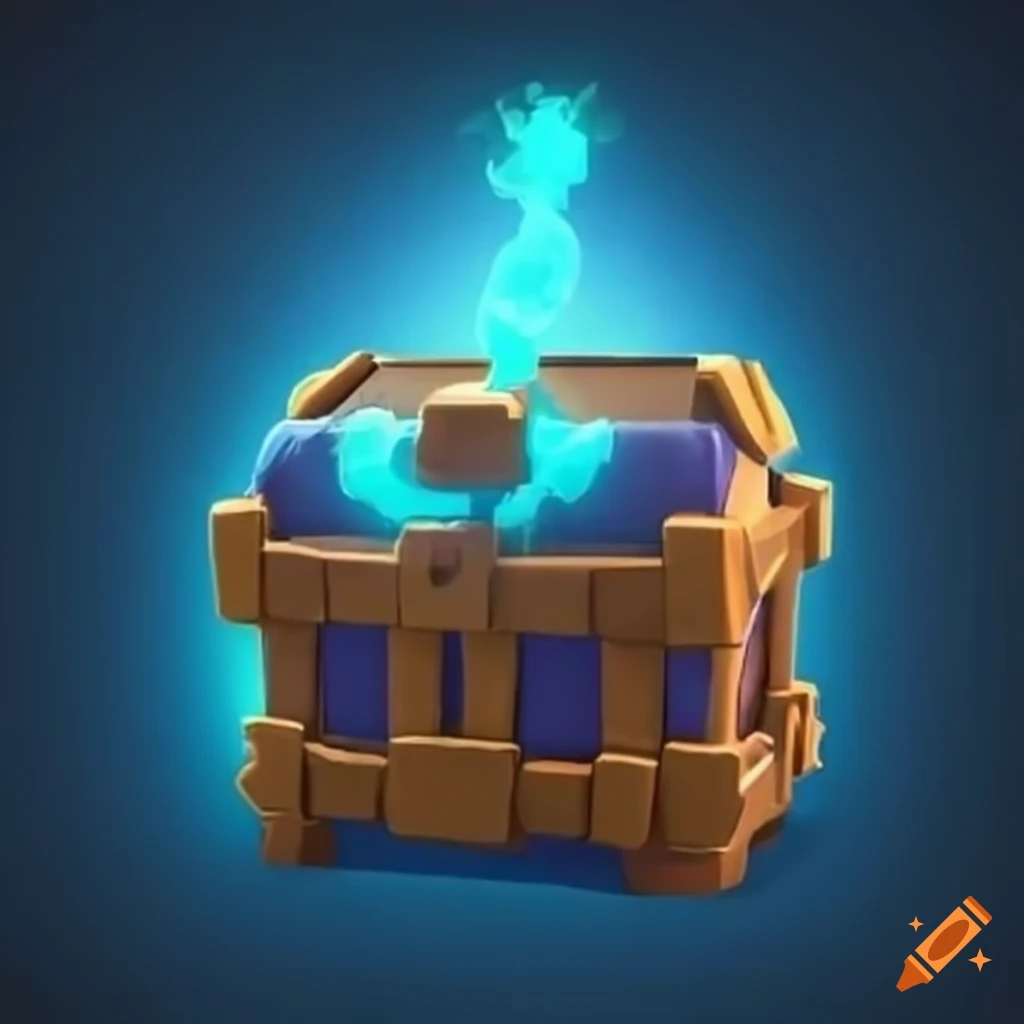 Glowing clash royale style chest