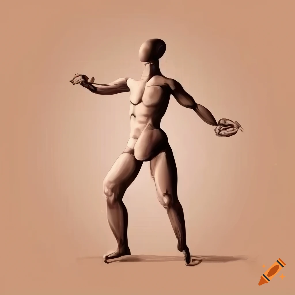 hand-drawn illustration of a person in motion