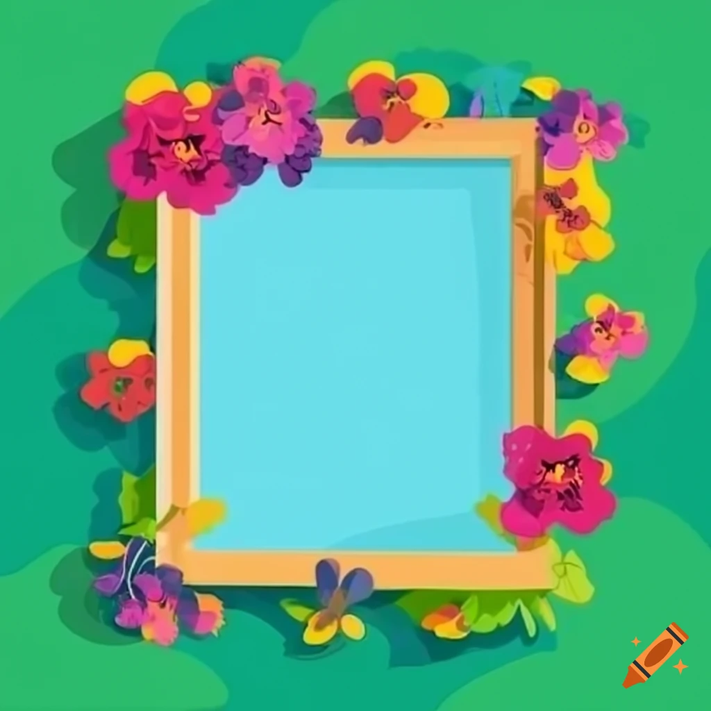 Colorful and cute large frame in encanto style