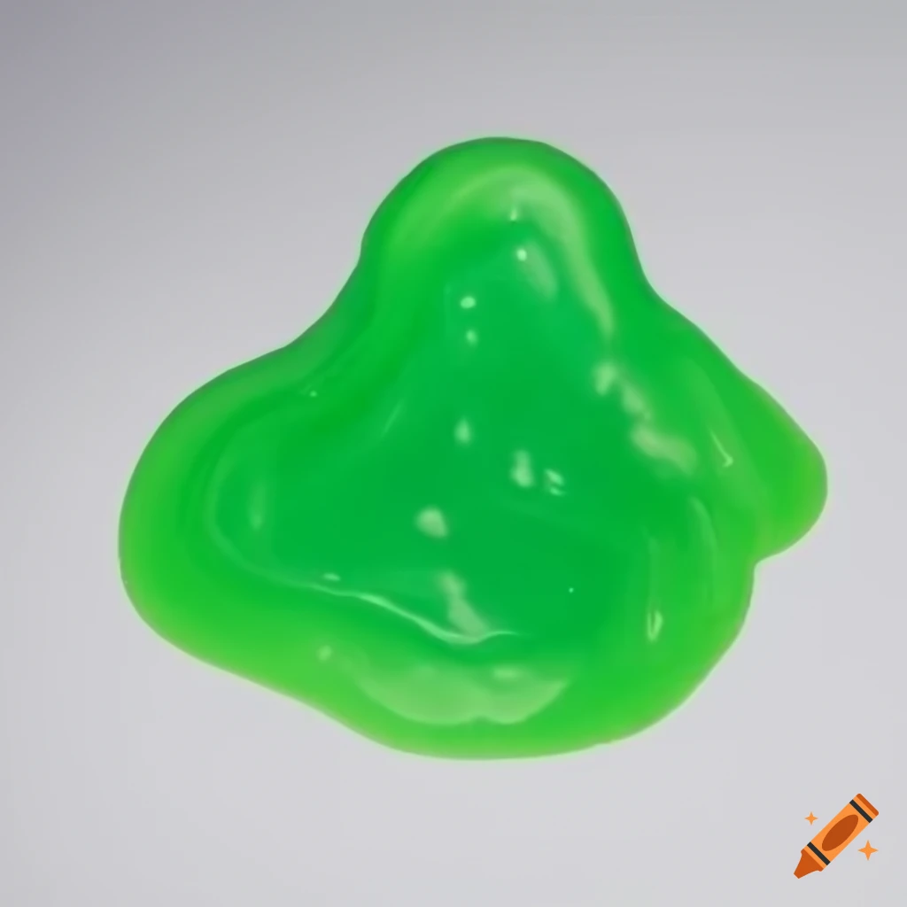 Green slime on white background