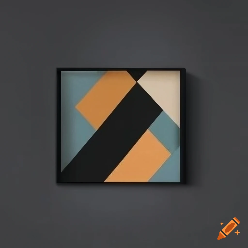 elegant and luxurious black Bauhaus poster
