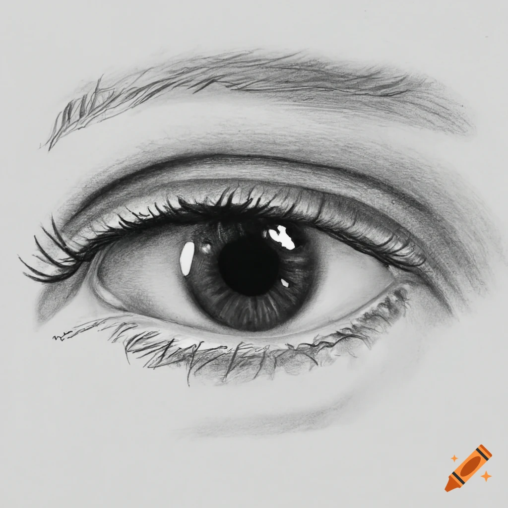 eye hand drawing and sketch black and white 6006496 Vector Art at Vecteezy