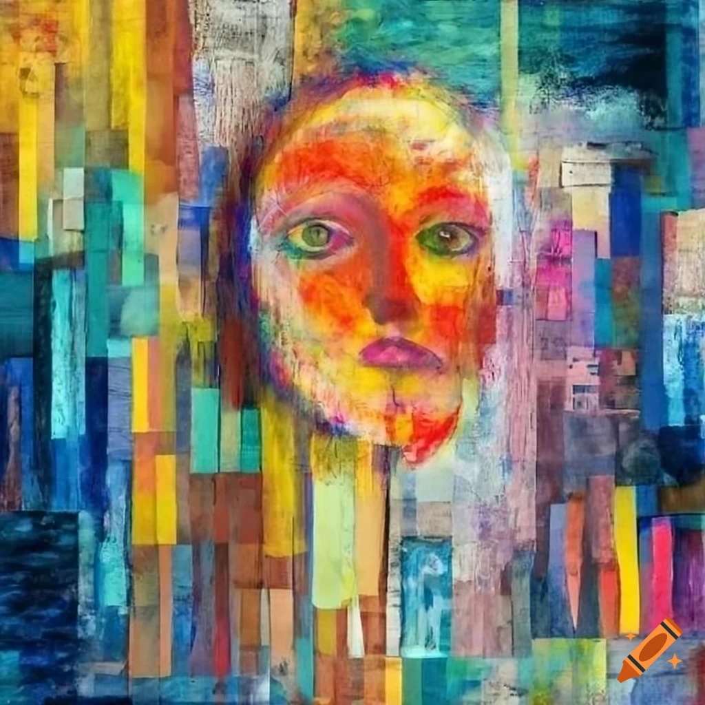 Abstract mixed media artwork inspired by style