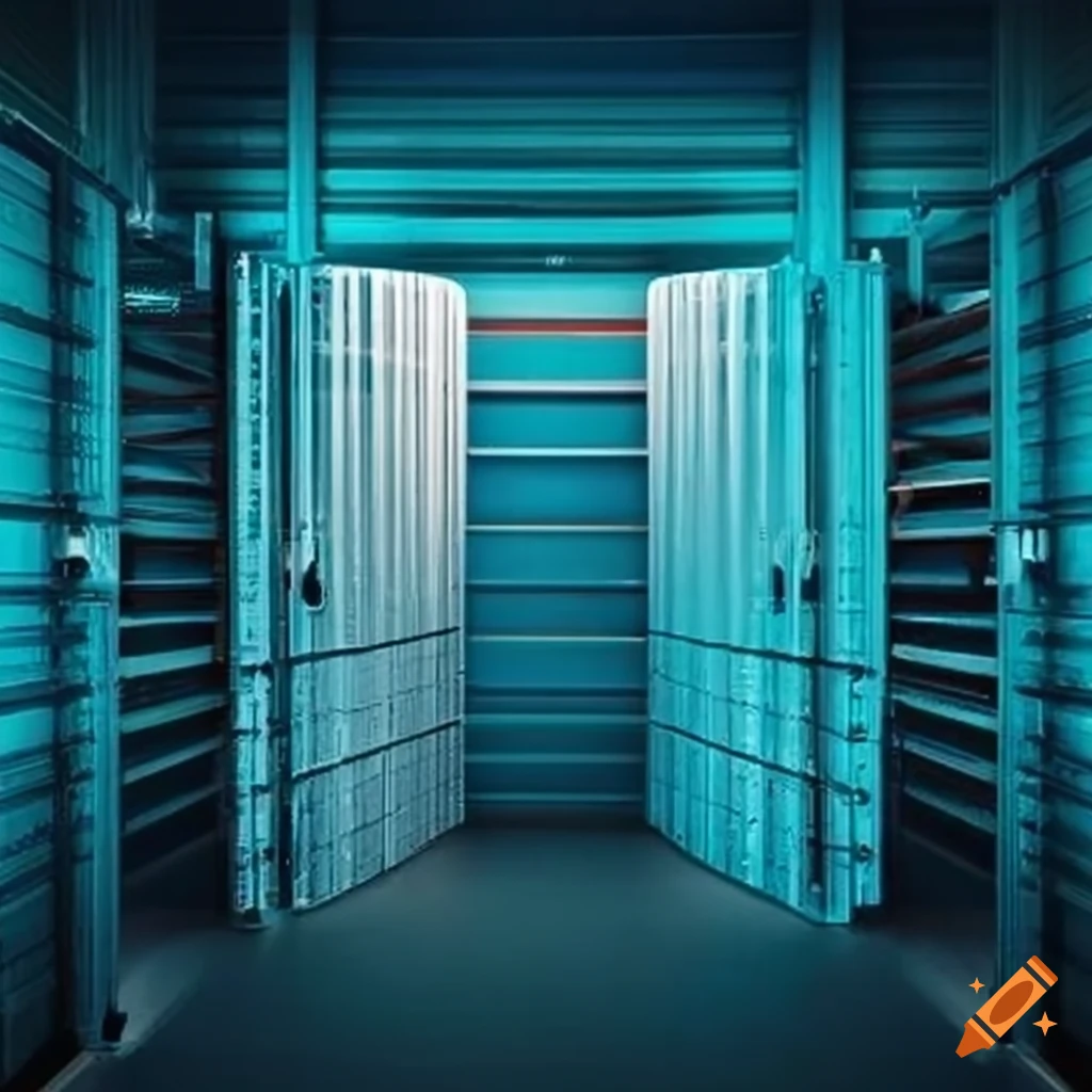 Storage facility with a private work room on Craiyon