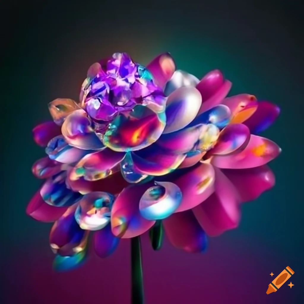vibrant crystal flowers