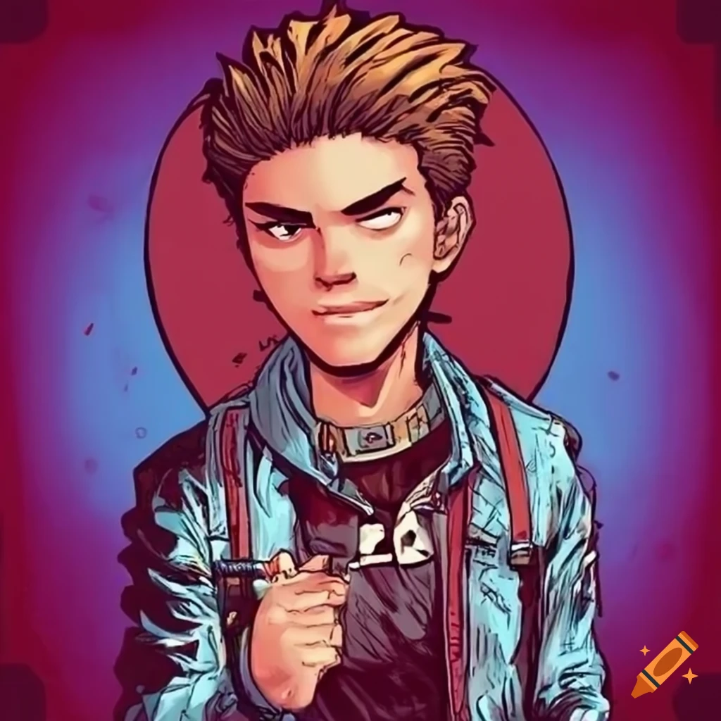 comic-style-illustration-of-a-rugged-boy-on-craiyon