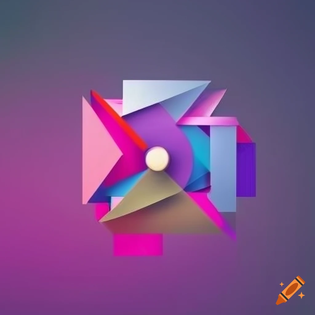 vibrant and geometric logo design
