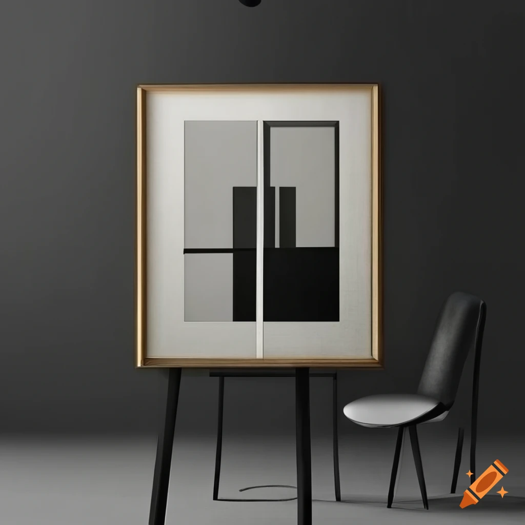 luxury black Bauhaus poster