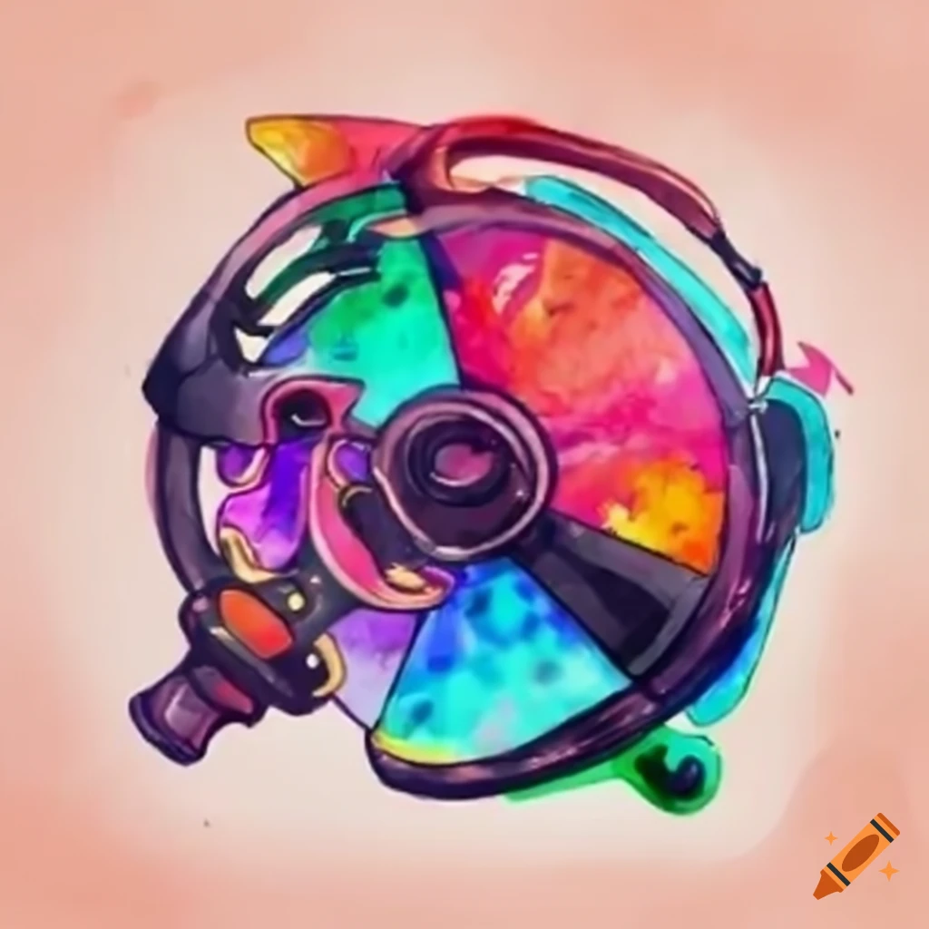 Splatoon weapon in the form of a handheld fan