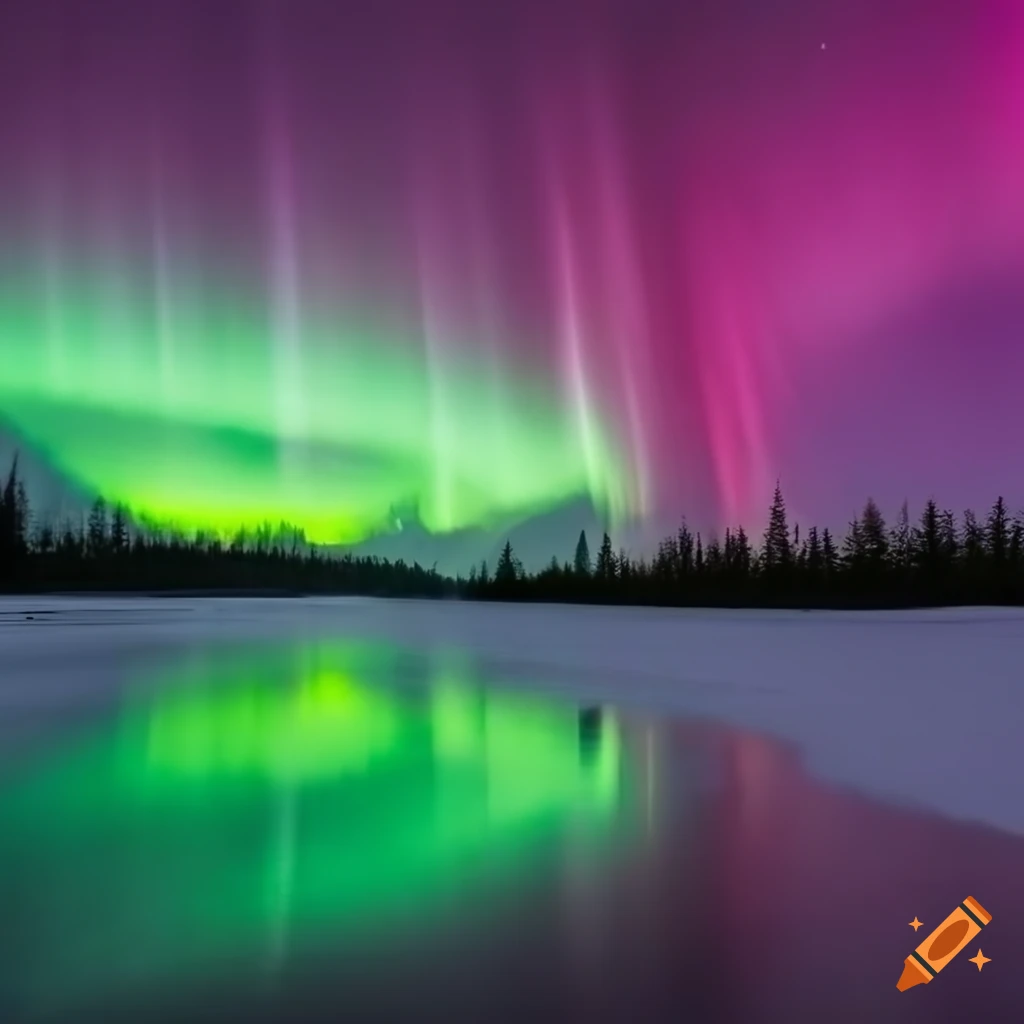 stunning aurora borealis lights in the night sky