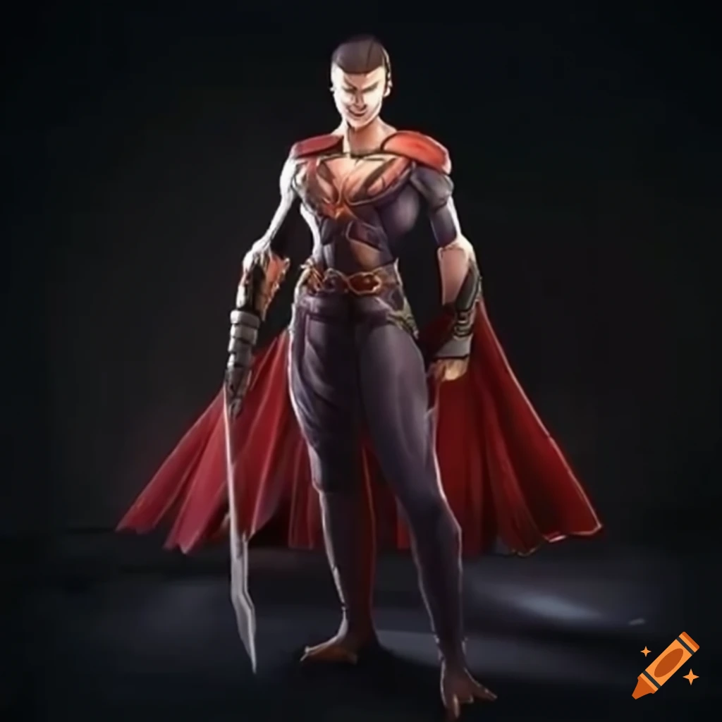 superhero with katana blades