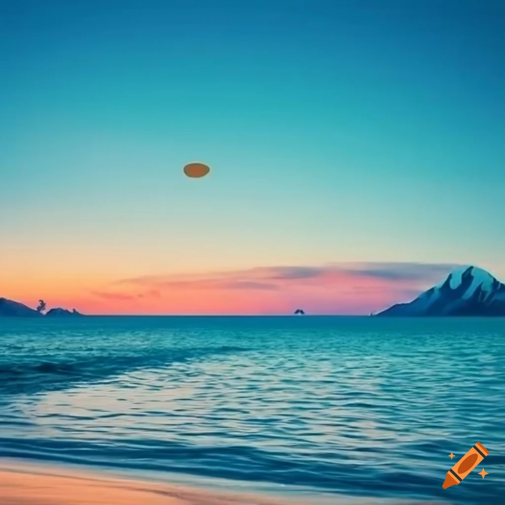 picture of a beach and mountains