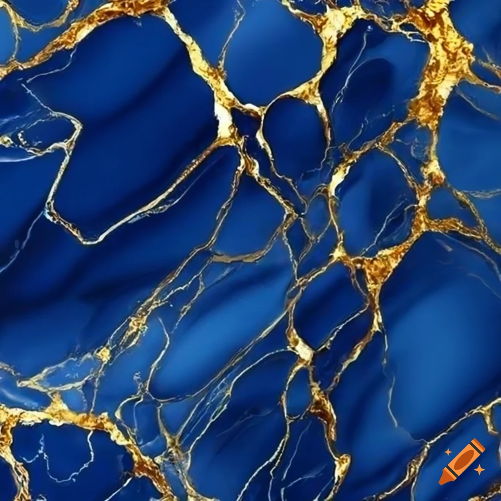 Navy blue and gold marble background
