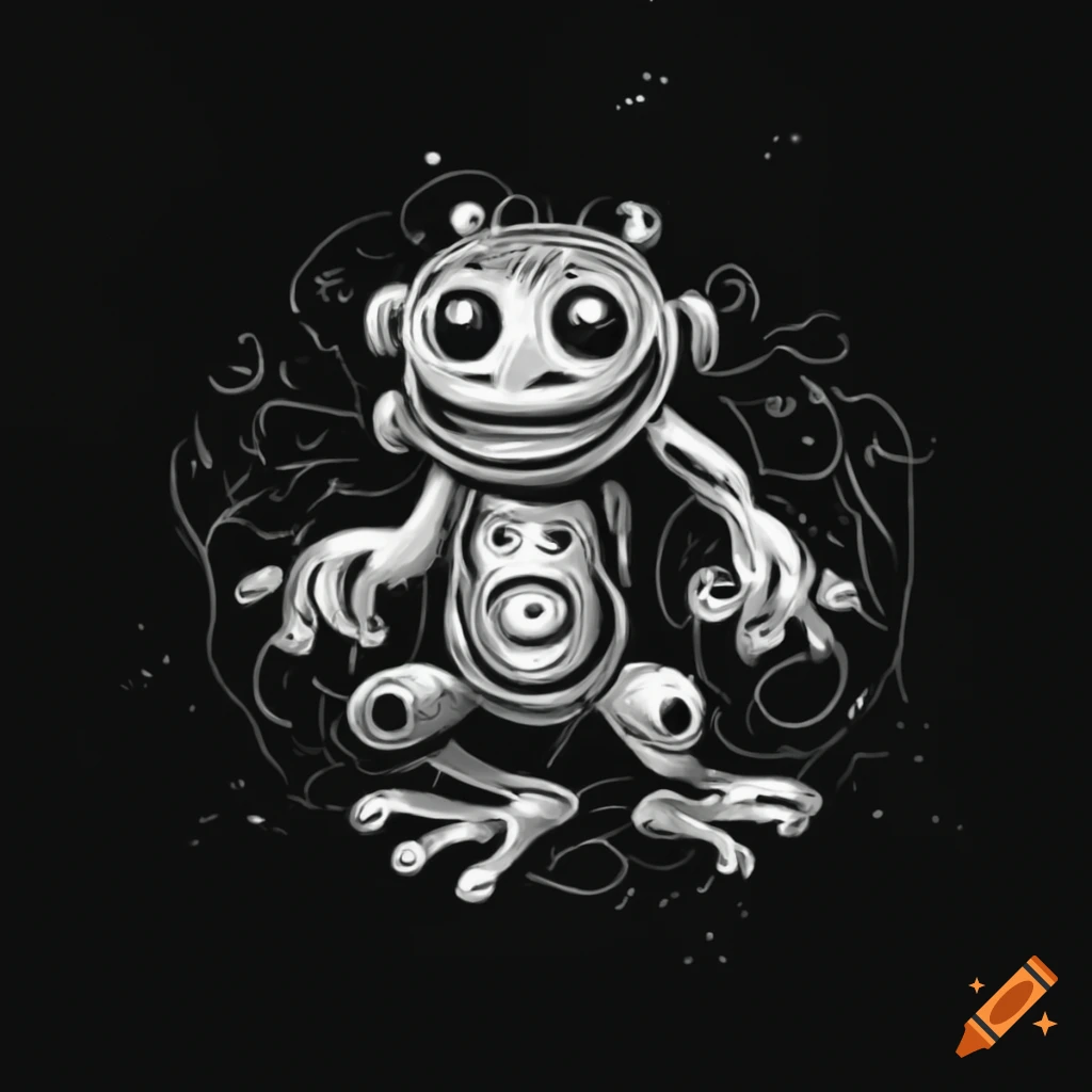 Animestyle movie poster featuring a taino coqui frog symbol