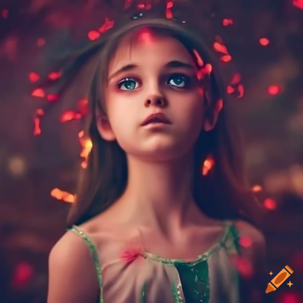 Brown haired Girl With Fiery Eyes In Enchanted Forest brown-haired-girl-with-fiery-eyes-in-enchanted-forest