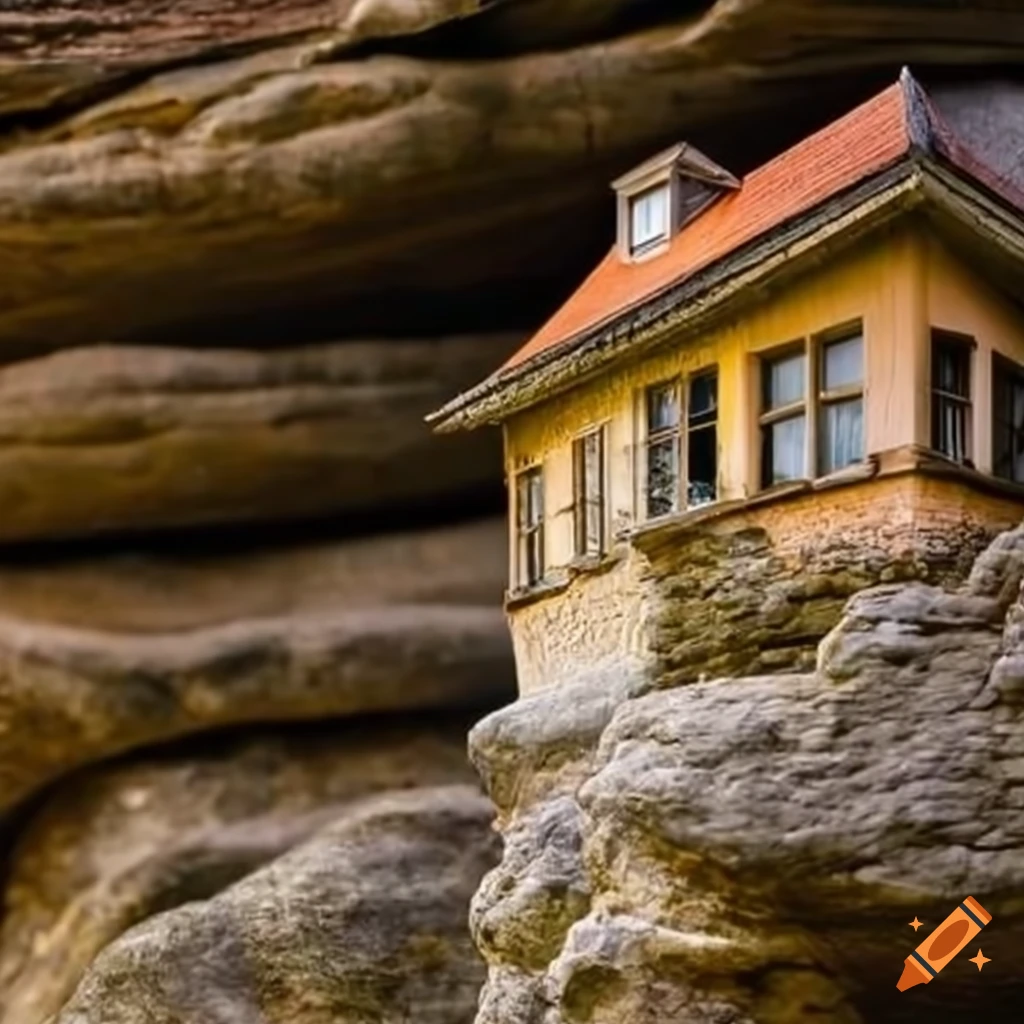 House build on rocks