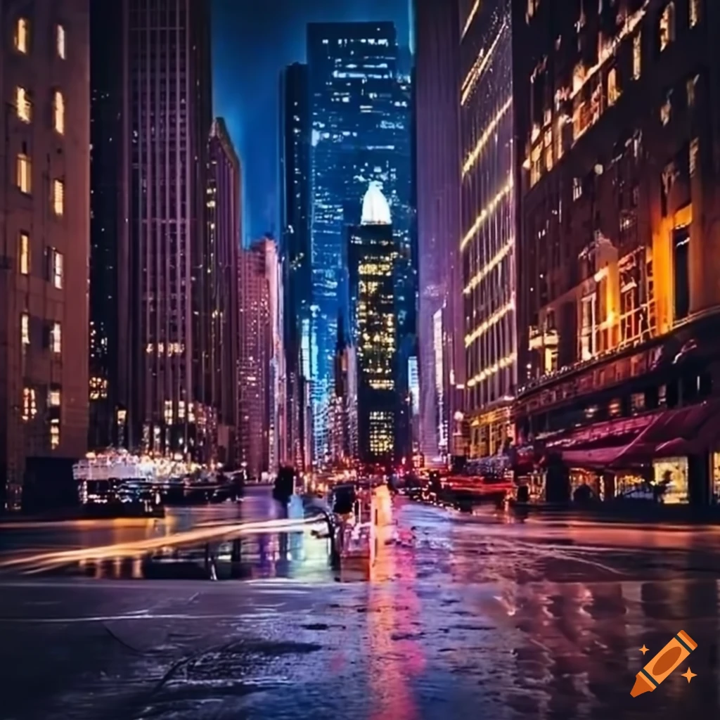 Night walk in new york city