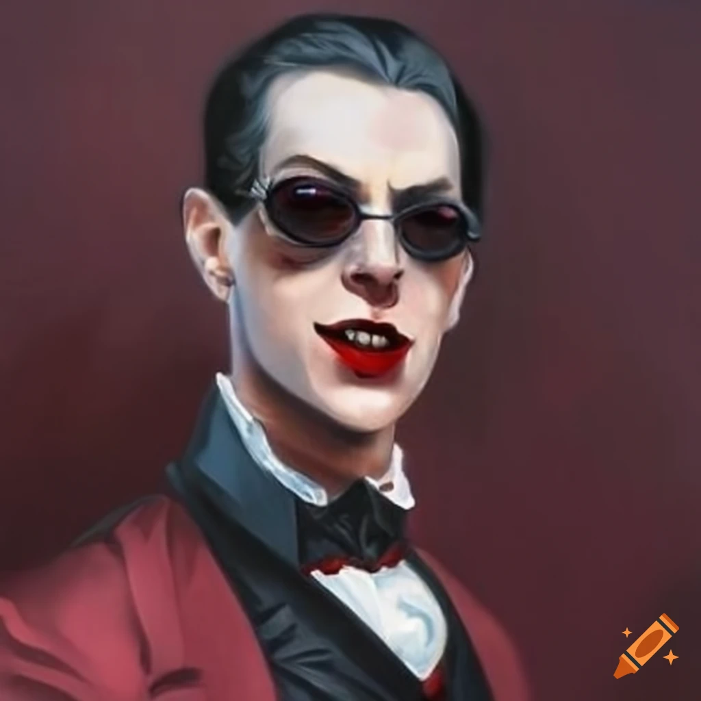 image of a stylish vampire in Victorian clothing