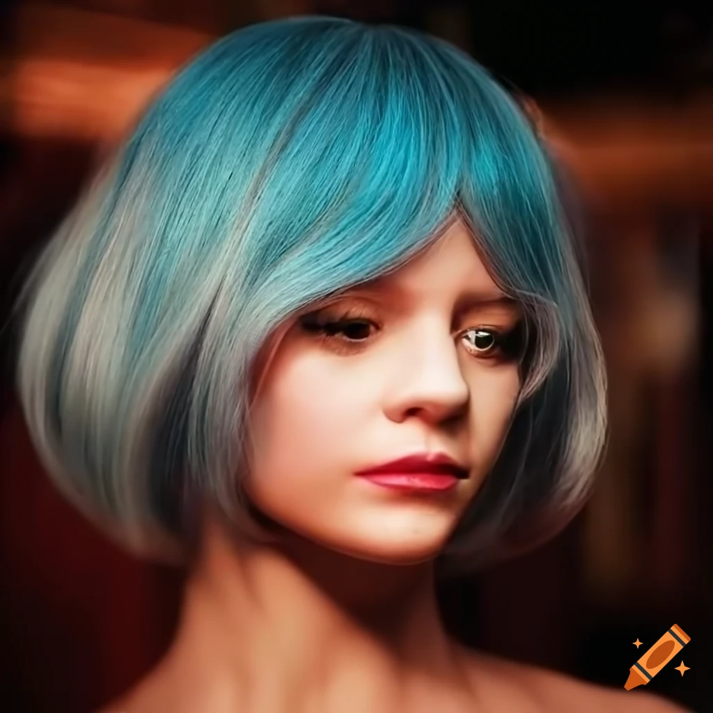 Fashion mannequin with bob haircut in new york shop window