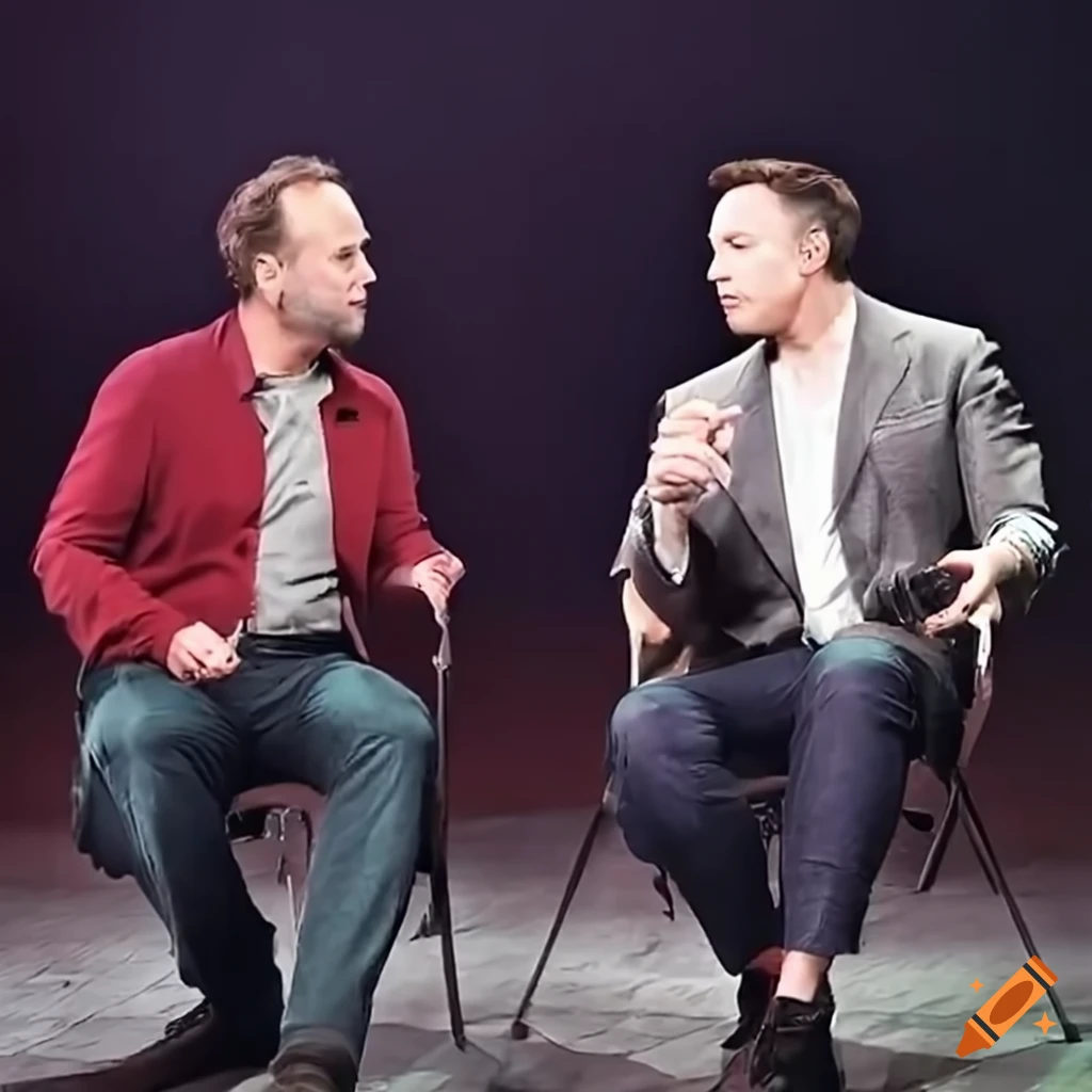 Alex Jones and Elon Musk speaking on stage