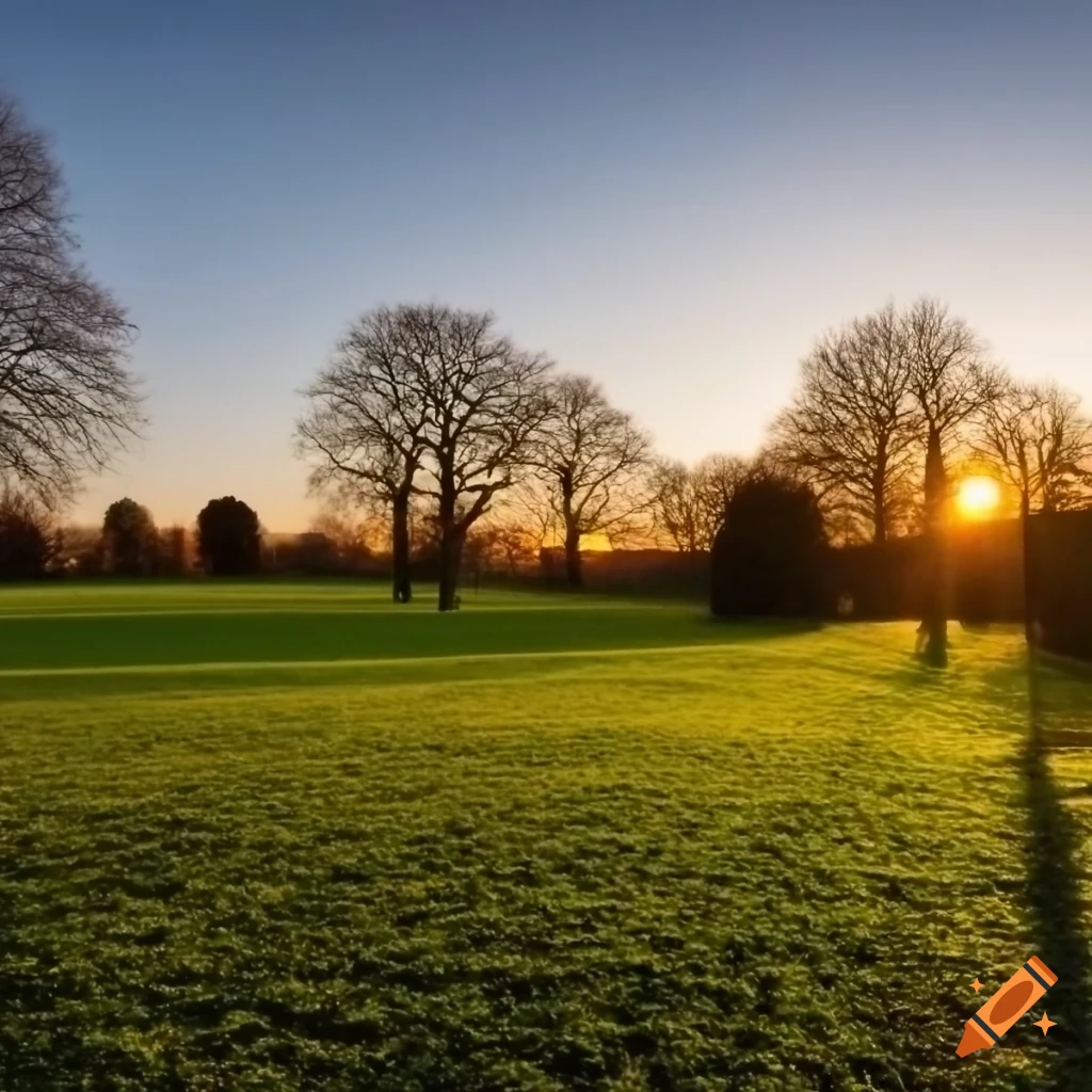 Sunset at knighton park in leicester, england on Craiyon