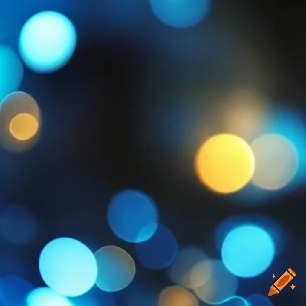 blue and gold bokeh lights