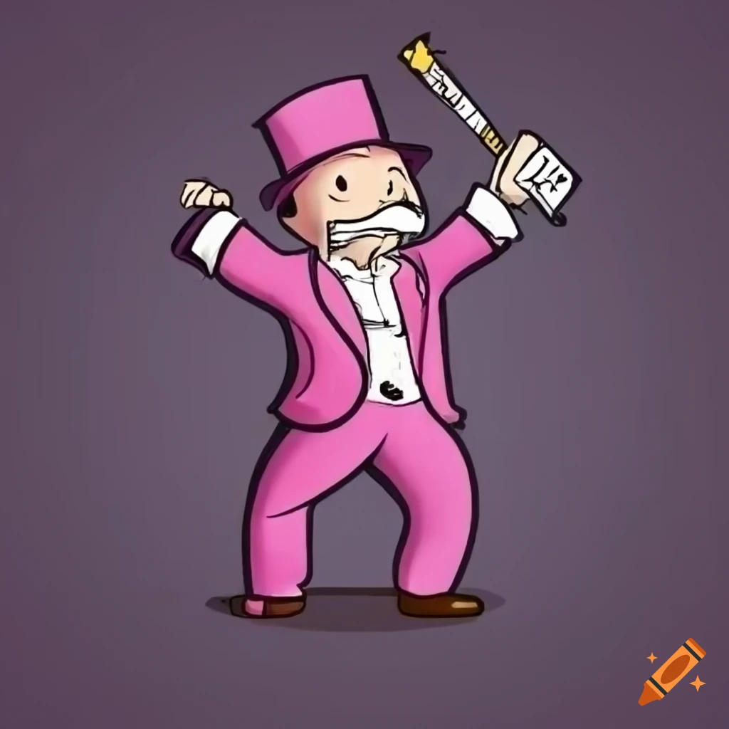 cartoon-of-a-man-in-a-pink-suit