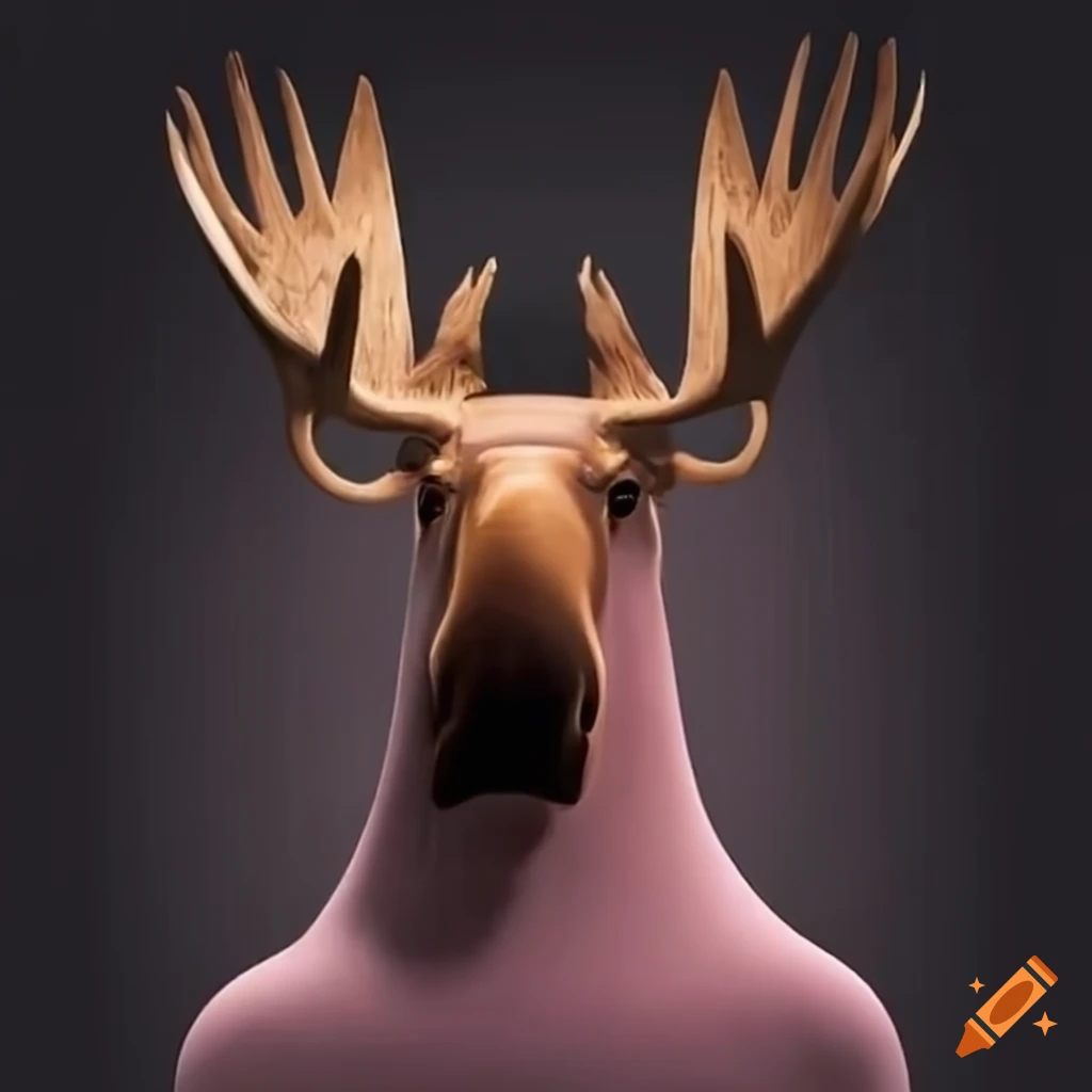 moose drinking from a water bottle