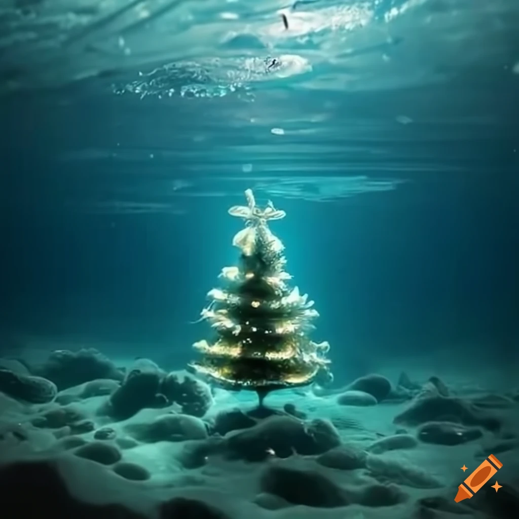 Underwater christmas tree