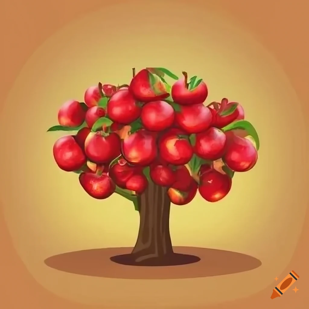 ripe red apples on an apple tree