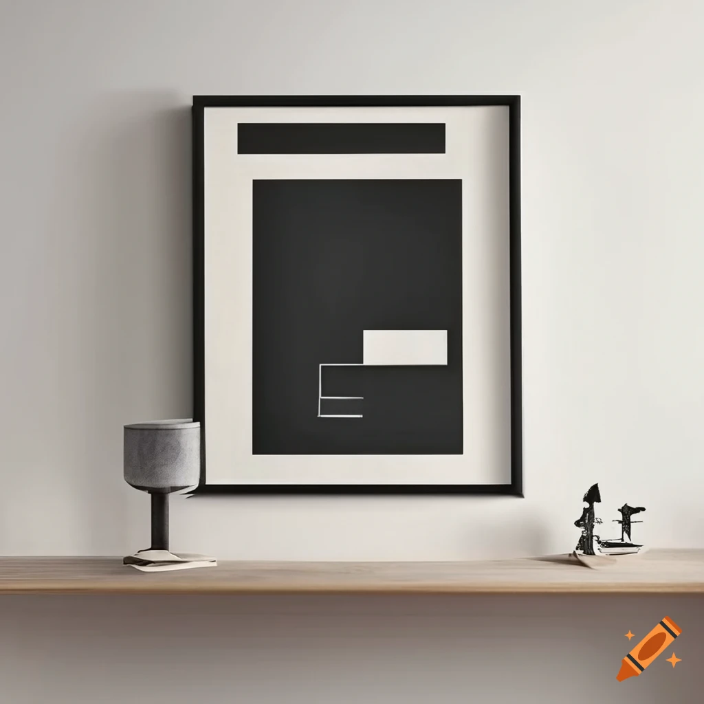 elegant black Bauhaus poster
