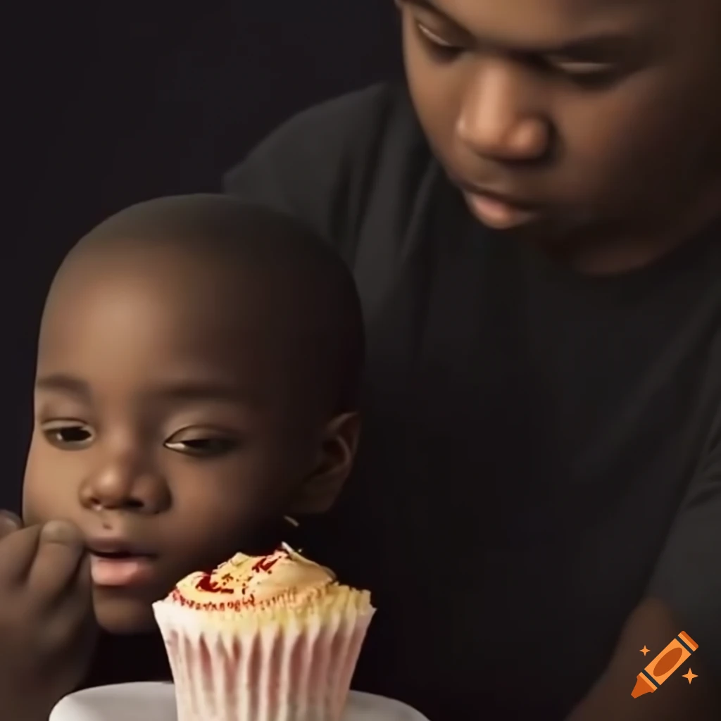 Satirical image of edp445 with a kid holding a cupcake