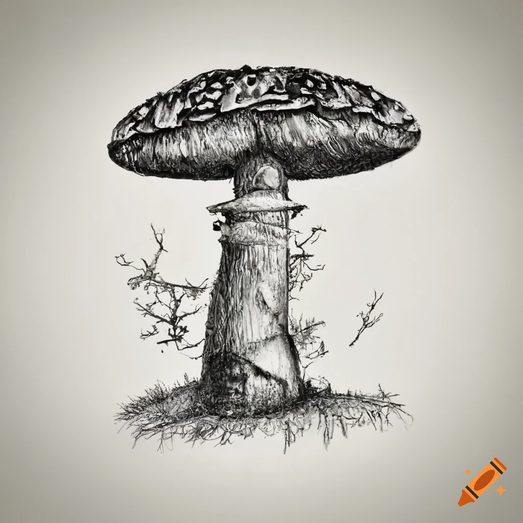 charming mushroom bus stop in the forest