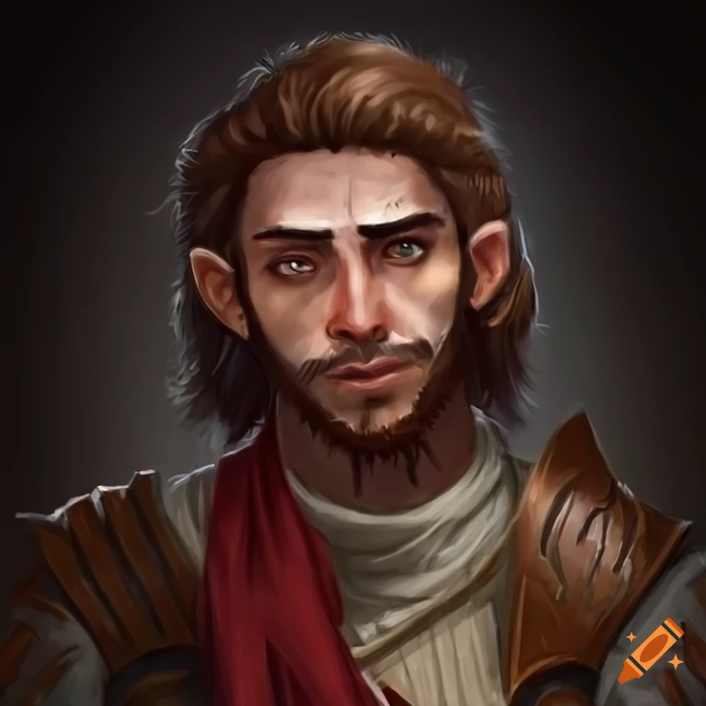 Portrait of a roguish pathfinder rpg character