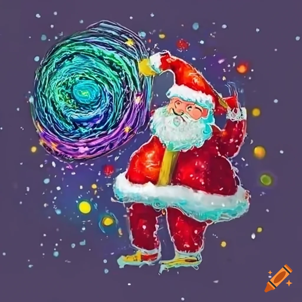 Santa Claus in outer space on Craiyon